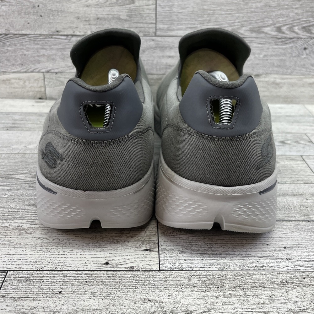 Skechers GoWalk 4 Gray Athletic Walking Slip On Sneaker Shoes 54153 Men Size 13 - Picture 4 of 10